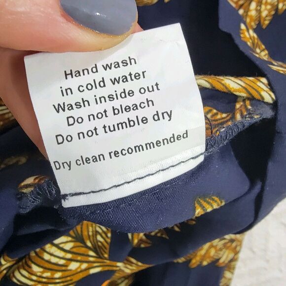 Mae Otti NWOT IDIA African Print Off Shoulder Midi Dress Navy Blue Sz XL No Belt - Picture 13 of 16